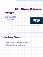 Lecture 22 Biaxial Columns Design