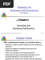 Statistics For Business and Economics: Sampling and Sampling Distributions