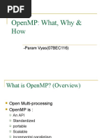 Openmp: What, Why & How: - Param Vyas (07bec116)