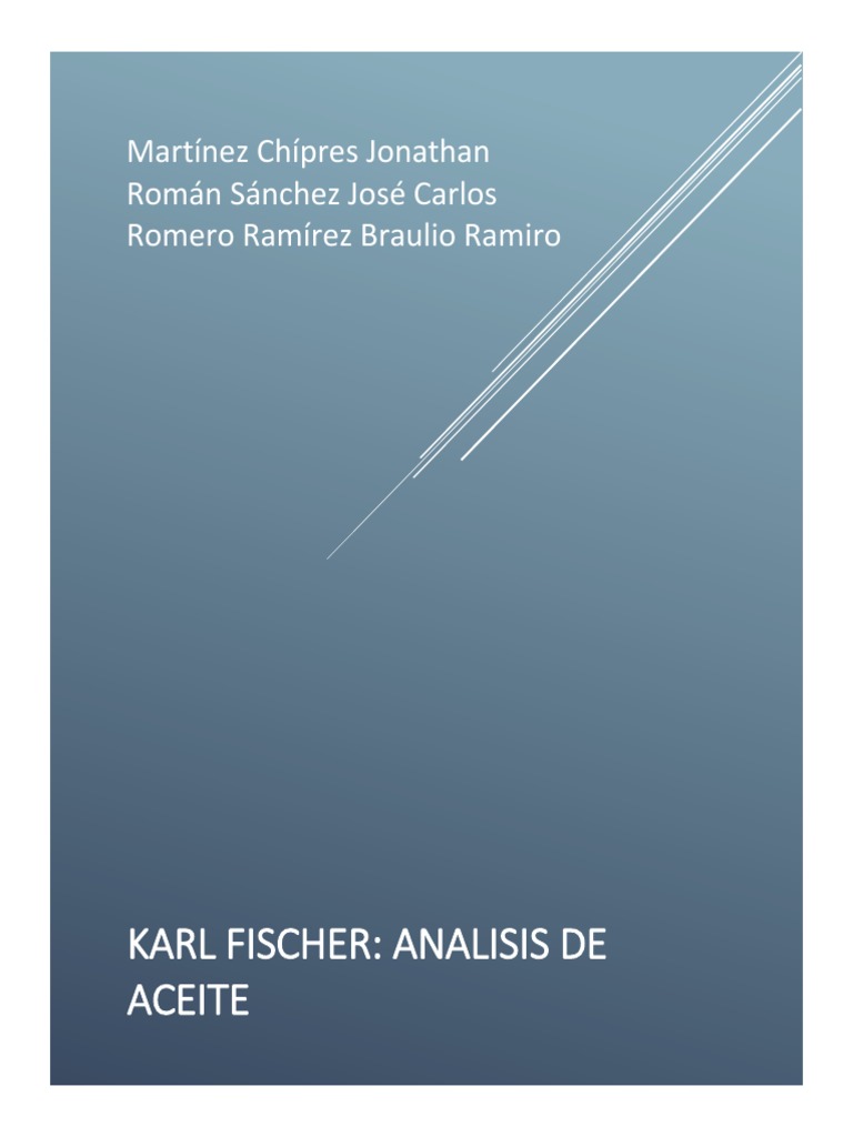 Determinación de Agua Mediante El Método Karl Fischer PDF