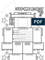 All About Me Robot 11 X 17
