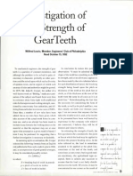 Investigation of The Strength of Gearteeth