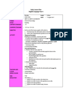 Daily Lesson Plan English Language Year 4