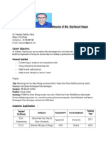 Resume of Md. Rayhanul Haque: Career Objective