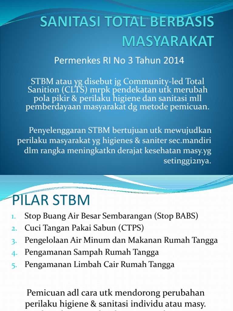Sanitasi Total Berbasis Masyarakat Ppt Pptx