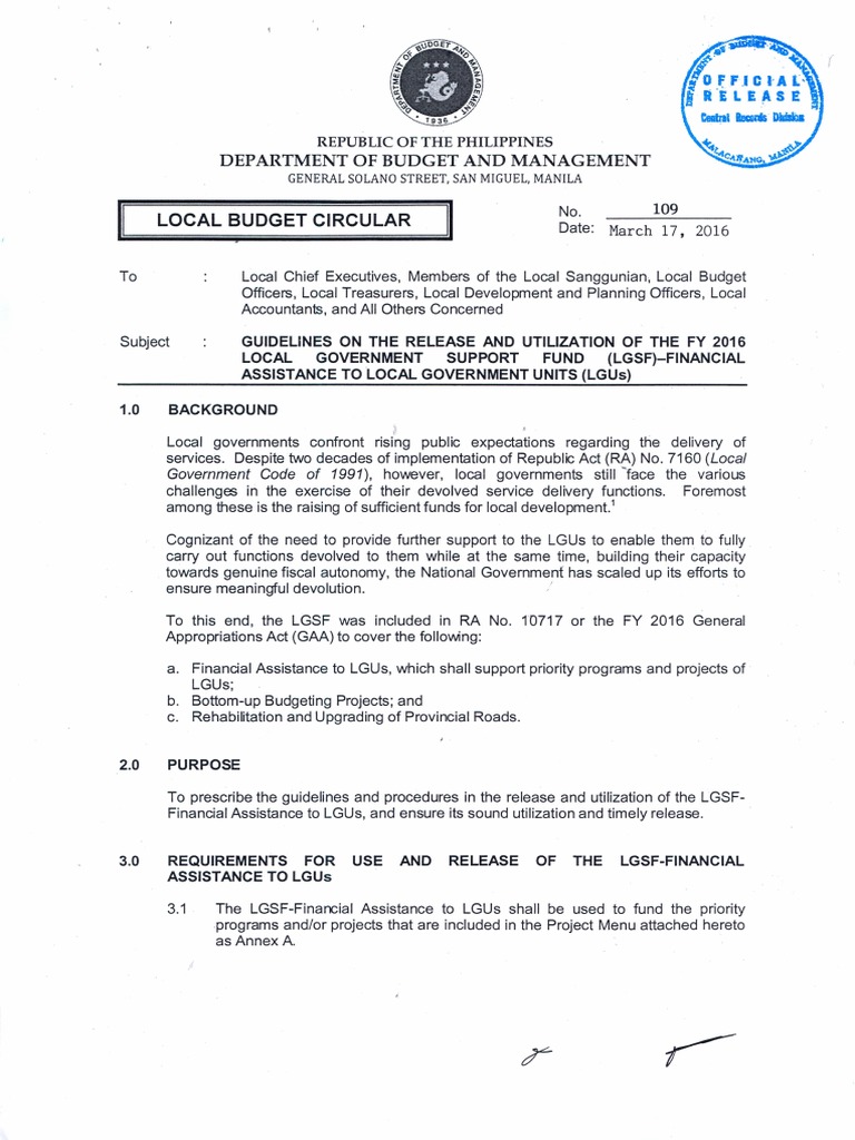 LGSF Guidelines for Local Governments | PDF | Local Government | Poverty