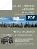 Insulation Thickness Calculator: Me 340 Project