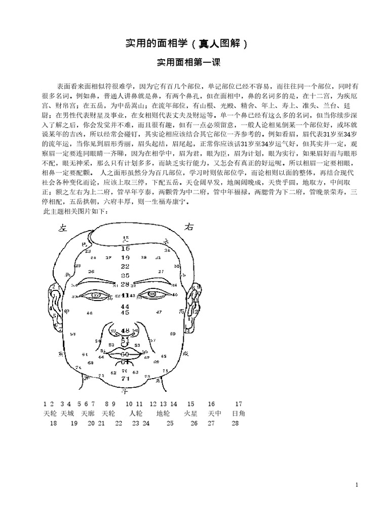 实用的面相学 (真人图解) | PDF