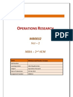 MB0032 - Operations Research - Completed