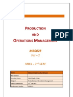 MB0028 - Production and Operations Management - Completed