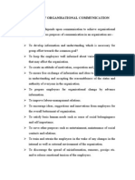 Objectives of Organisational Communication
