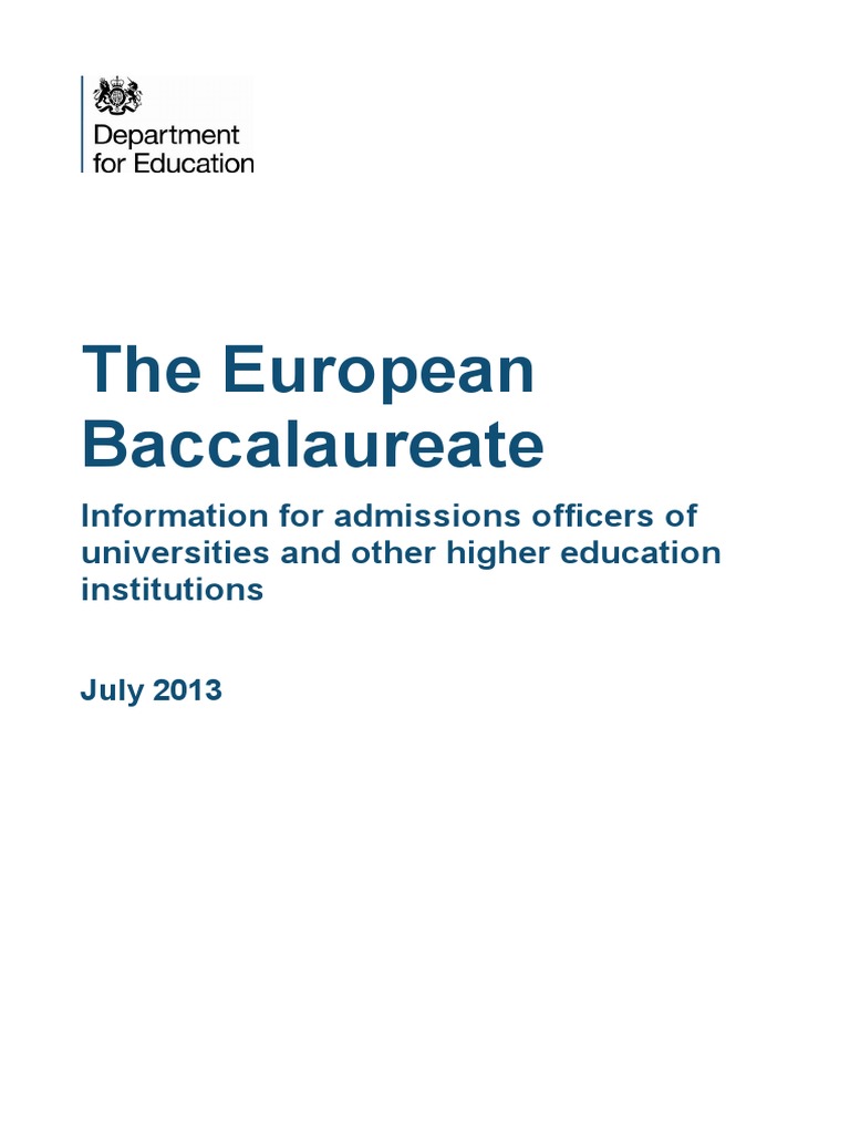 Information On The European Baccalaureate | PDF | Test (Assessment ...