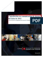 Capacitación en Comunicación de Riesgos Manual Del Estudiante PDF