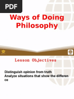 2 Ways of Doing Philosophy