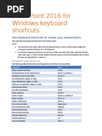 PowerPoint 2016 For Windows Keyboard Shortcuts