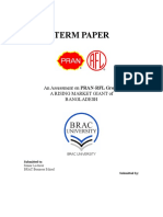 Term Paper: An Assessment On PRAN-RFL Group A Rising Market Giant of Bangladesh