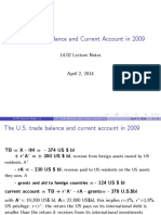 U.S. Trade Balance and Current Account in 2009: 14.02 Lecture Notes
