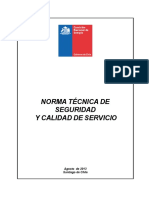 NTSyCS - 2013 Norma Técnica de Seguridad y Calidad de Servicio