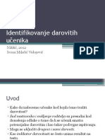 Identifikovanje Darovitih Ucenika