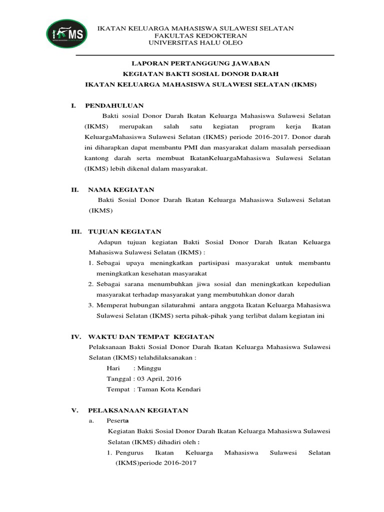 Laporan Pertanggung Jawaban