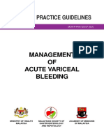 Management OF Acute Variceal Bleeding: Clinical Practice Guidelines