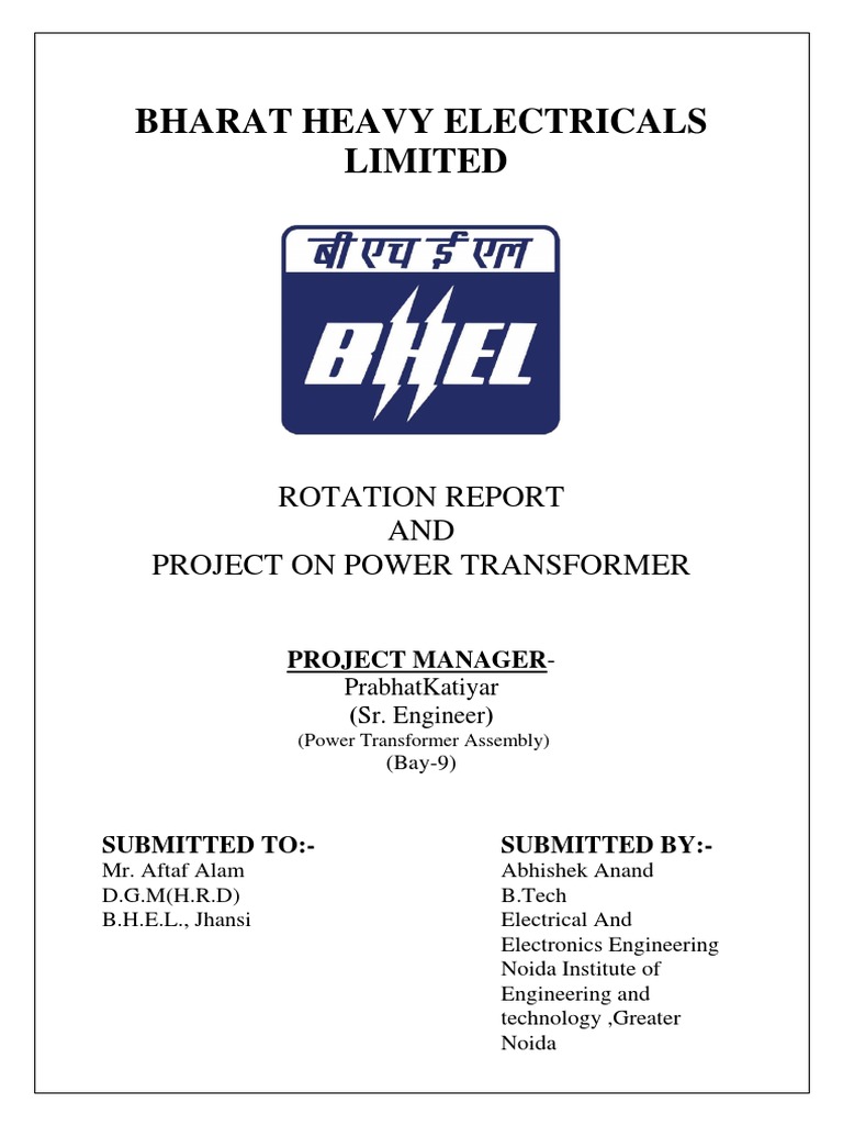 Power Transformer Project Report | PDF | Engineering | Electrical ...