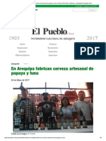 En Arequipa Fabrican Cerveza Artesanal de Papaya y Tuna - Diario El Pueblo, Noticias y Actualidad Arequipa Perú