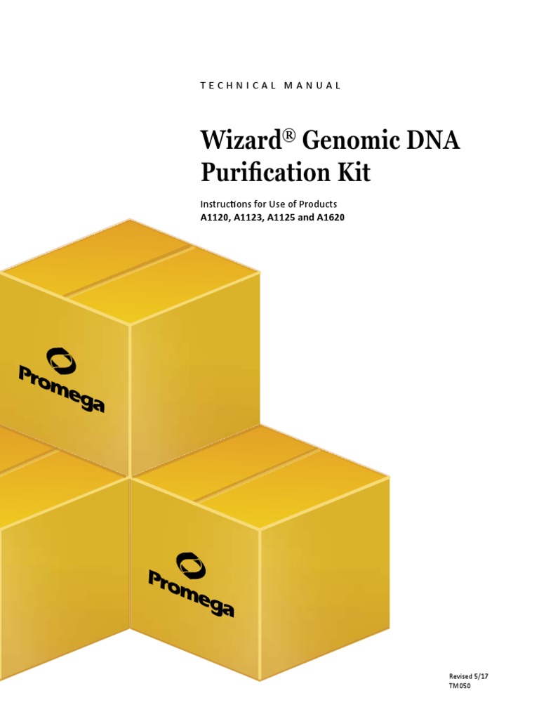 Wizard Genomic Dna Purification Kit Protocol | PDF | Lysis ...
