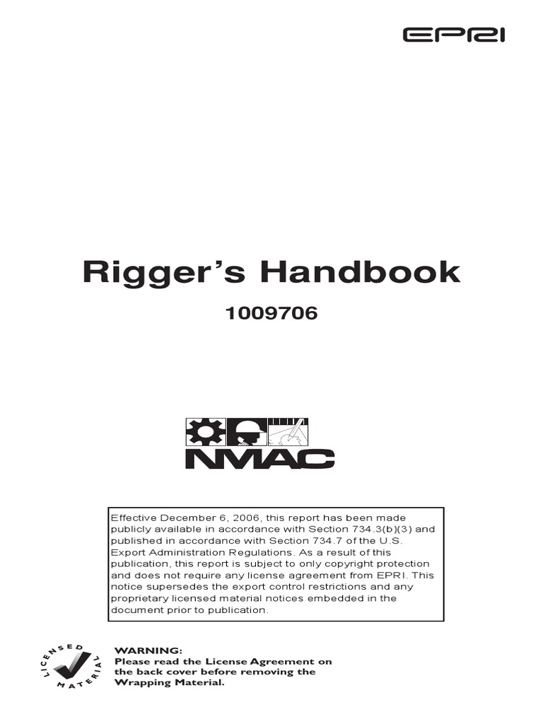 105746723CraneRiggerHandbook.pdf Crane (Machine) Elevator