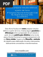 Como Preparar Estudos a Partir de Livros Slides - Misael Batista
