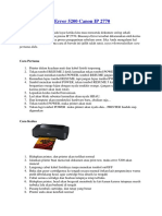 Cara Mengatasi Error 5200 Canon IP 2770