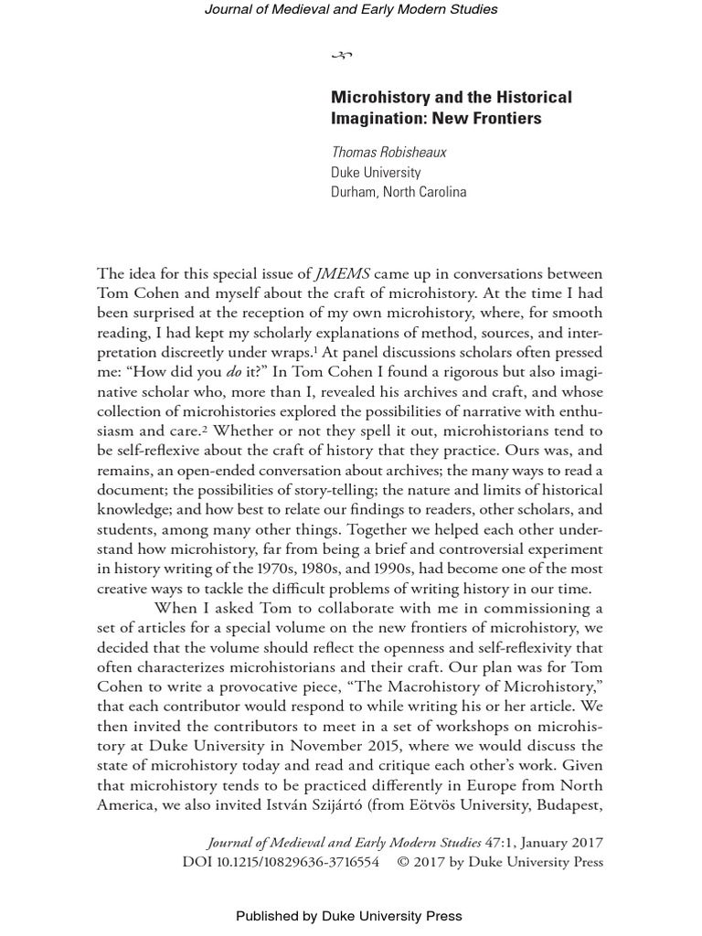 What Is The Importance Of Microhistorians? – MRCQ