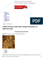 CBSE Heritage India Quiz Sample Questions On Built Heritage 2014-2015