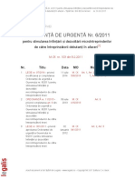 ORDONANTA DE URGENTA NR 6 2011 Pentru Stimularea Infiintarii Si Dezvoltarii Microintreprinderilor de Catre Intreprinzatorii Debutanti in Afaceri PDF