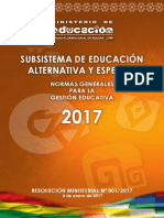 Subsistencia de Educacion Alternativa y Especial PDF