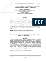 2012, La Música y La TV A La Luz de La Neurociencia, Aplicadas A La Jornada Diaria en La Etapa Preescolar