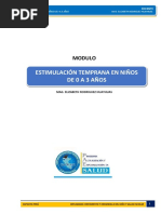 Estimulacion temprana en niños  de 0 a 3 años