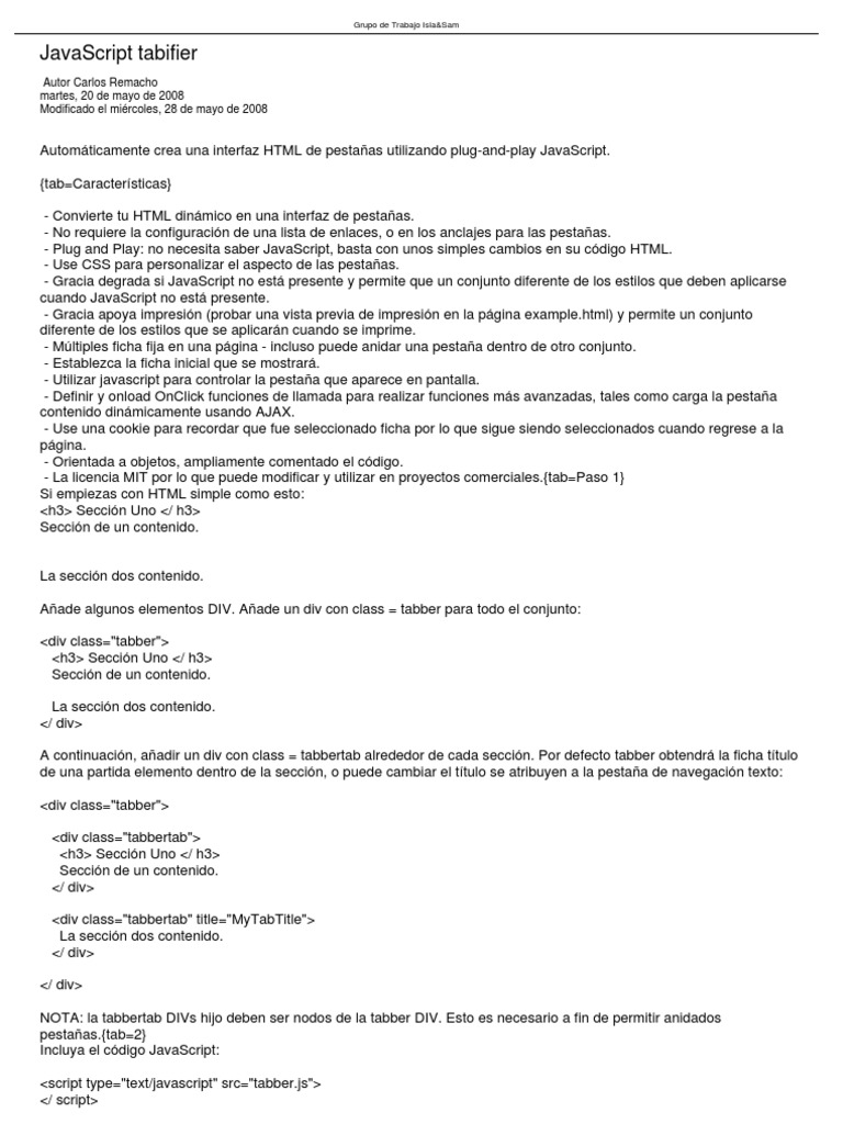 File | PDF | Script Java | HTML