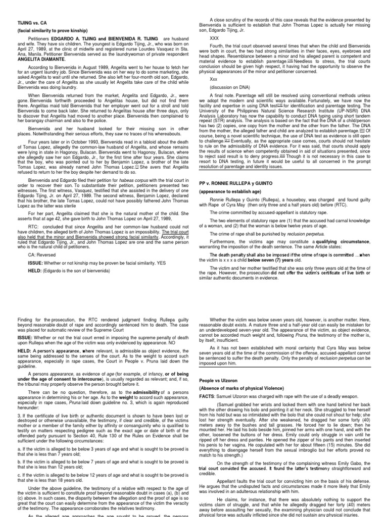 Facial Similarity in Kinship Cases | PDF | Search And Seizure | Search ...