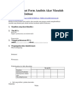 Cara Membuat Form Analisis Akar Masalah