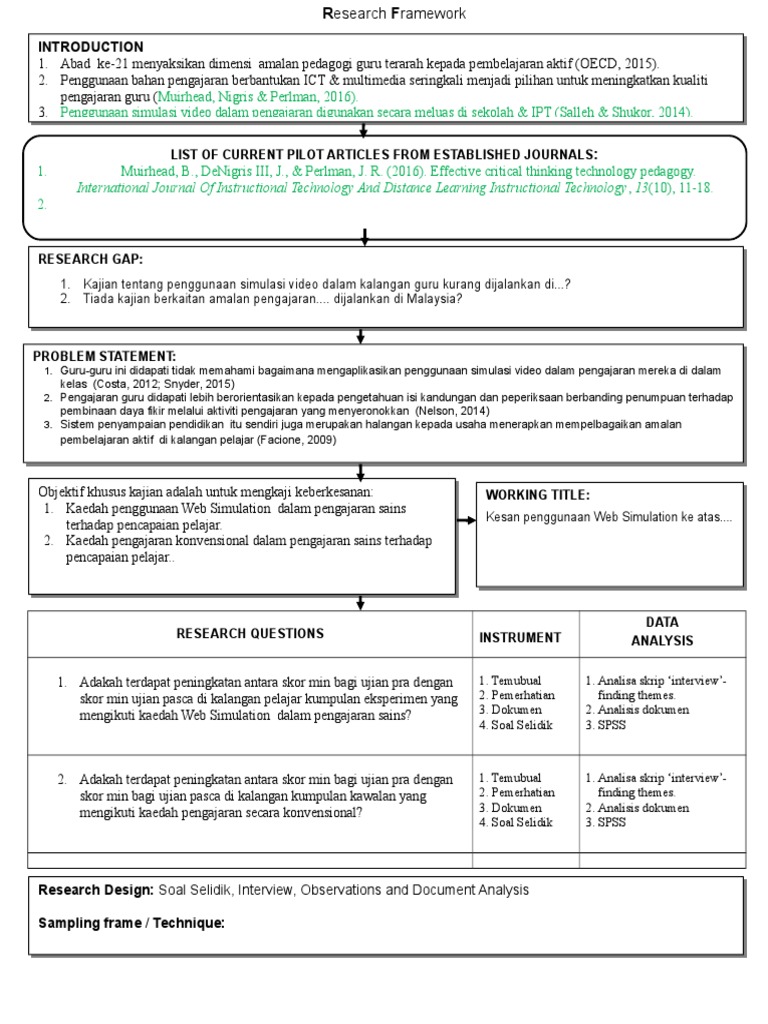 research framework example pdf