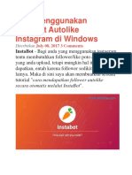 Cara Menggunakan InstaBot Autolike Instagram Di Windows