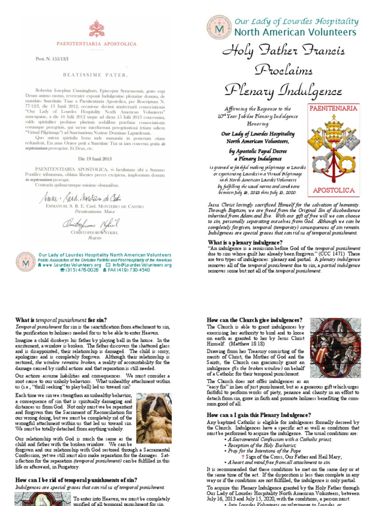 Understanding Plenary Indulgences | PDF | Indulgence | Monotheistic ...