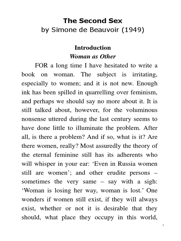 Simone de Beauvoir The Second Sex.pdf Fertilisation Reproduction