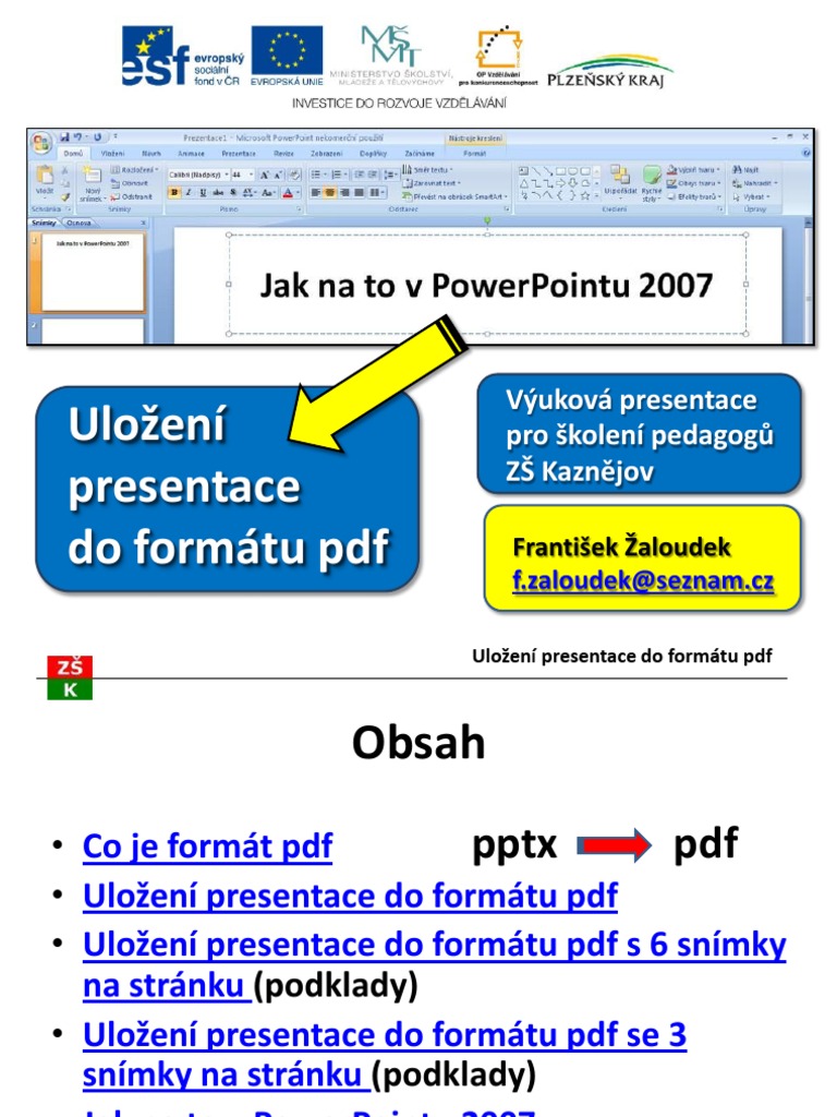 VM 004 - Uložení Presentace Do Formátu PDF | PDF