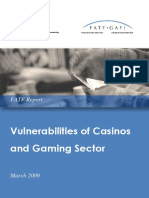 Vulnerabilities of Casinos and Gaming Sector