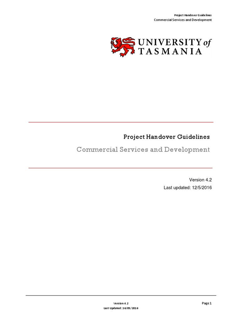 Project Handover Guidelines Overview | PDF | Specification (Technical ...