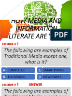 How Media and Information Literate Are You