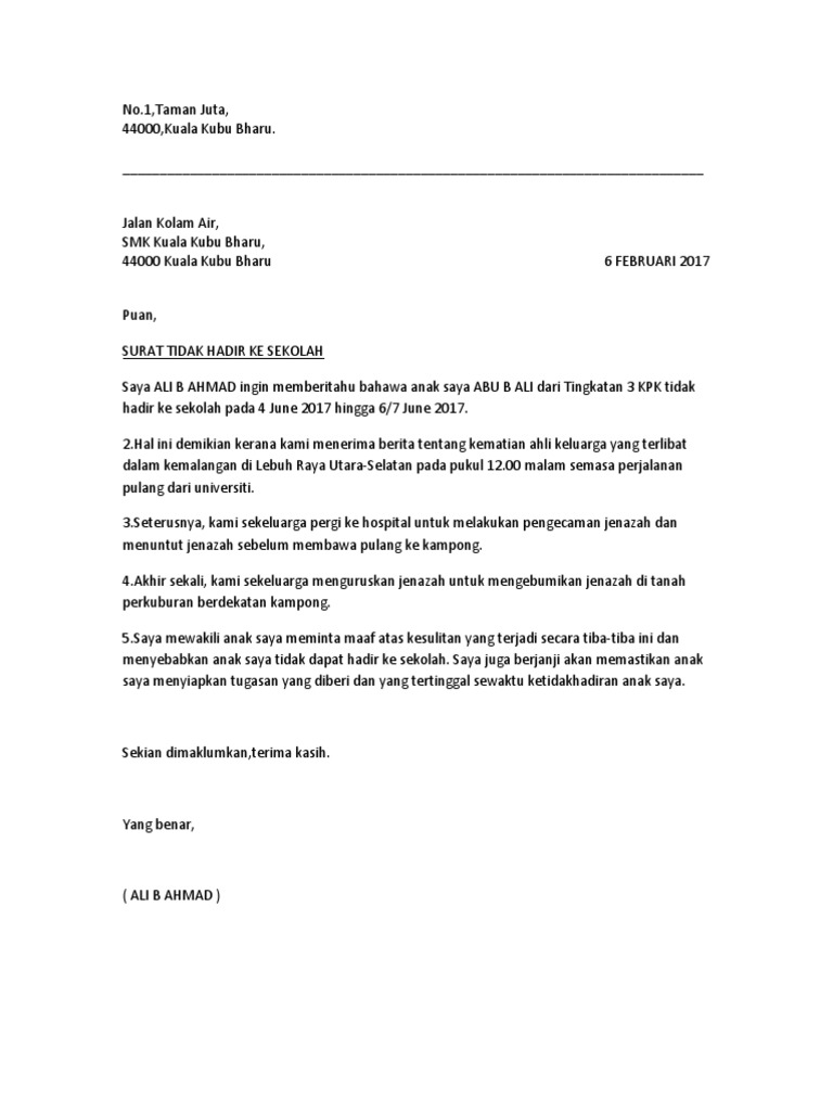Surat Kiriman Rasmi Pdf