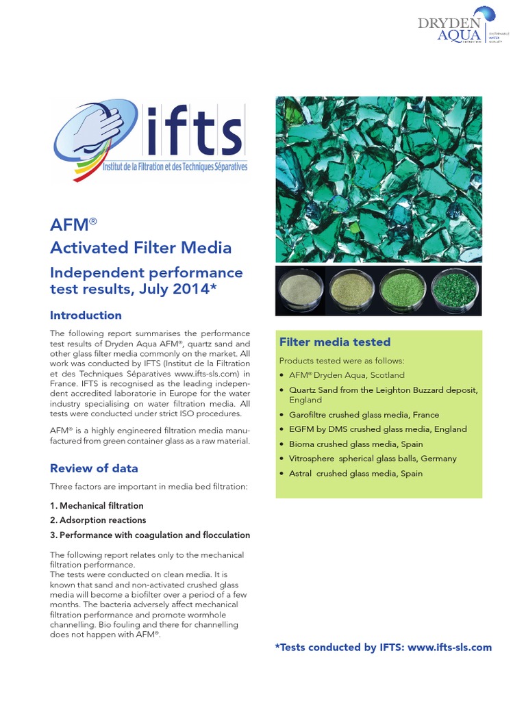 Dryden Aqua AFM Filter Media Filtration Physical Sciences
